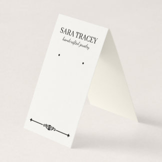 社会エレガント付きイヤリングカードを折る 名刺