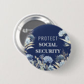 社会エレガント保護保障アンチトランプ 缶バッジ (正面&裏面)