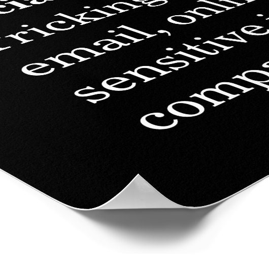 社会エンジニアリング安全保障認識度ポスター ポスター (角)