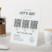 社会モダンQRコードを取得しよう 台座サイン (インサイチュ)