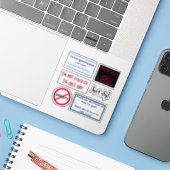 社会不安セット#1カスタムビニールシール シール (ノートパソコンとiPhone)