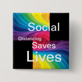 社会不安救生活 缶バッジ (正面)