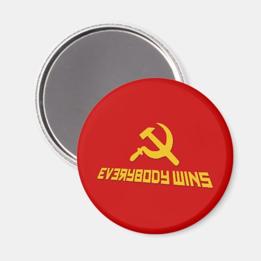 社会主義で皆が勝つ！政府の風刺 マグネット (正面/裏面)