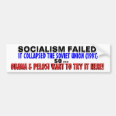 社会主義によって破壊されるソビエト社会主義共和国連邦は従ってオバマはそれがここにほしいと思います! バンパーステッカー (正面)