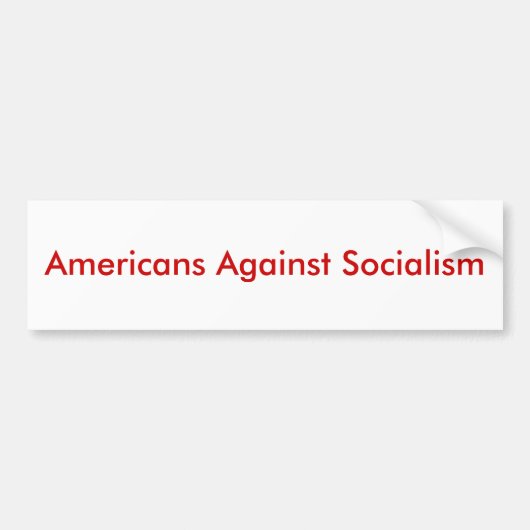 社会主義に対するアメリカ人 バンパーステッカー (正面)