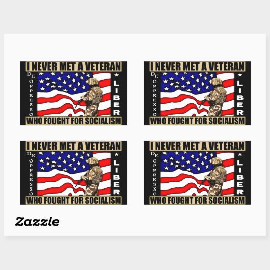 社会主義のために戦った退役軍人に会ったことがない! 長方形シール (シート)