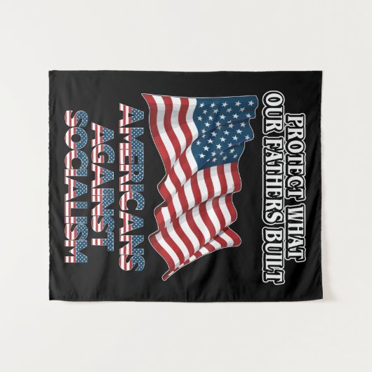 社会主義の自由資本主義に反対 タペストリー (正面(横))