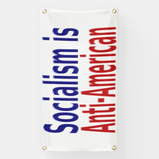 社会主義はアメリカアンチ 横断幕 (縦)