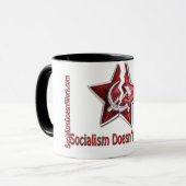 社会主義はマグを働かせません マグカップ (正面左)