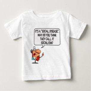 社会主義は社会病気です ベビーTシャツ