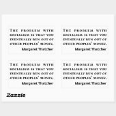 社会主義マーガレットサッチャー引用文 長方形シール (シート)