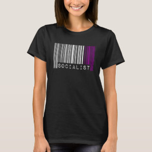 社会主義性無性プライドフラグバーコードプログレッシブD Tシャツ