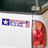 社会主義最低のを破った バンパーステッカー (トラック上)