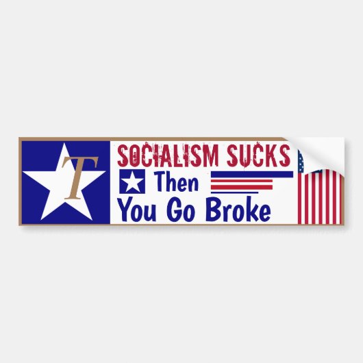 社会主義最低のを破った バンパーステッカー (正面)