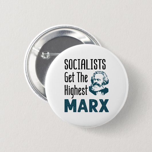 社会主義者が最高のマルクス社会主義をおもしろい獲得 缶バッジ (正面&裏面)