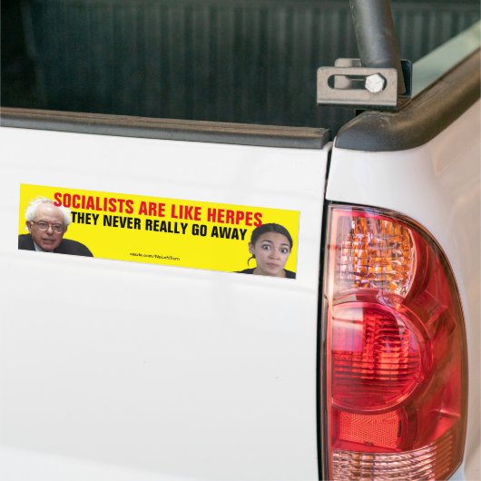 社会主義者は決して行かないヘルペスのよう遠くにだ バンパーステッカー (トラック上)