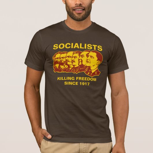 社会主義者: カスタマイズ可能なObammunist! Tシャツ (正面)