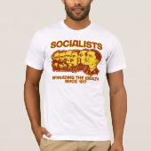 社会主義者: 富のワイシャツの広がり Tシャツ (正面)