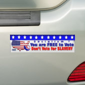 社会主義2020年へのいいえ バンパーステッカー (車上)