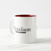社会主義-窮乏の上の細流 ツートーンマグカップ (正面左)