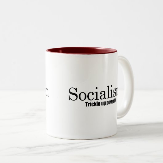 社会主義-窮乏の上の細流 ツートーンマグカップ (正面右)