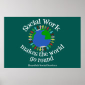 社会事業で世界を動かすカスタム ポスター (正面)