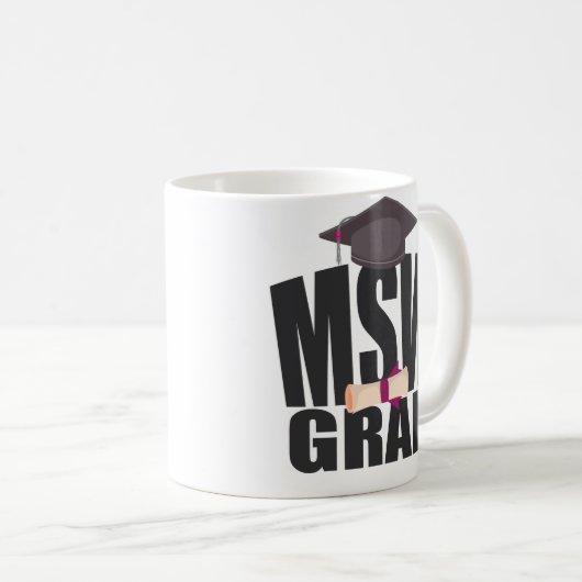 社会事業のマグのマスターのための卒業のギフト コーヒーマグカップ (正面右)