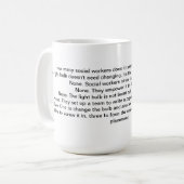 社会事業のマグIV コーヒーマグカップ (正面左)