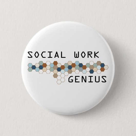 社会事業の天才 缶バッジ (正面)