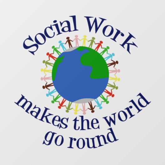 社会事業は世界を動かす ウィンドウサイン (シート)