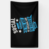 社会事業は科学聞の技術だ 横断幕 (縦)