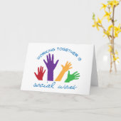 社会事業 カード (黄色い花)