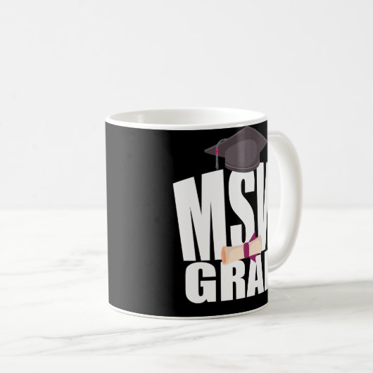 社会事業MSWの卒業のギフトのコーヒー・マグのマスター コーヒーマグカップ (正面右)