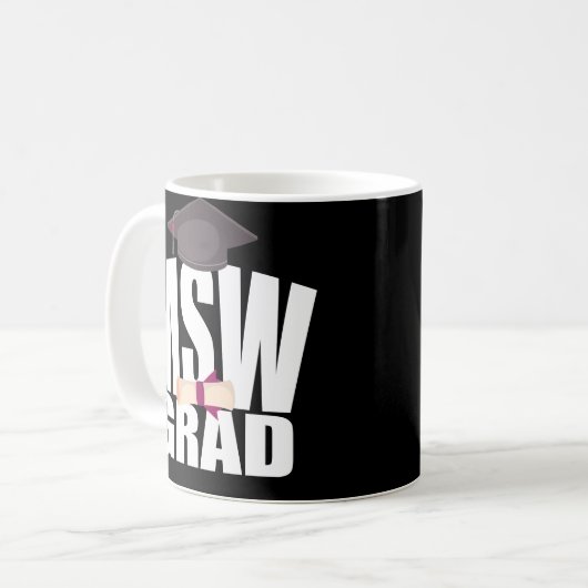 社会事業MSWの卒業のギフトのコーヒー・マグのマスター コーヒーマグカップ (正面左)