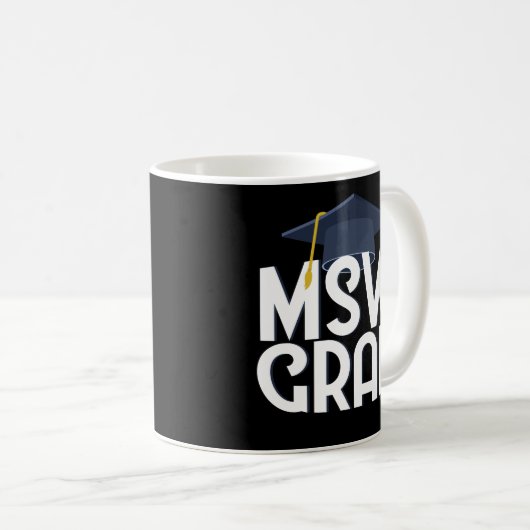 社会事業MSWの卒業のコーヒー・マグのマスター コーヒーマグカップ (正面右)