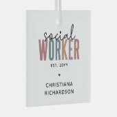 社会人カスタムの卒業感謝のギフト ガラスオーナメント (正面右)