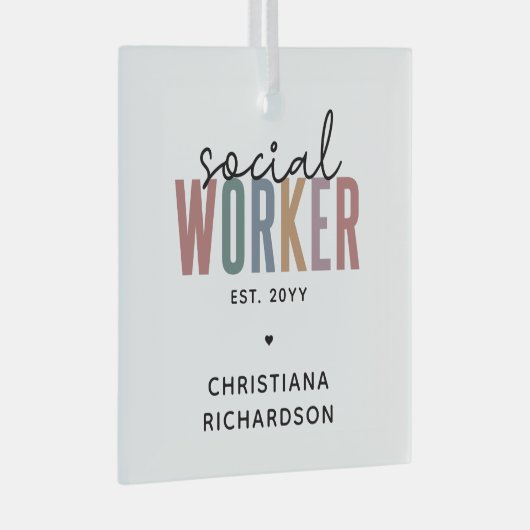 社会人カスタムの卒業感謝のギフト ガラスオーナメント (正面右)