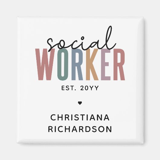 社会人カスタムの卒業感謝のギフト マグネット (正面)