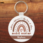 社会人カスタム労の感謝の卒業祝い キーホルダー (正面)