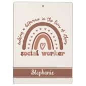 社会人カスタム労の感謝の卒業祝い クリップボード (裏面)