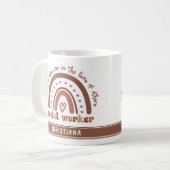 社会人カスタム労の感謝の卒業祝い コーヒーマグカップ (正面左)