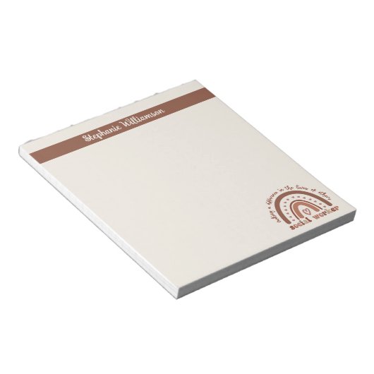 社会人カスタム労の感謝の卒業祝い ノートパッド (アングル)