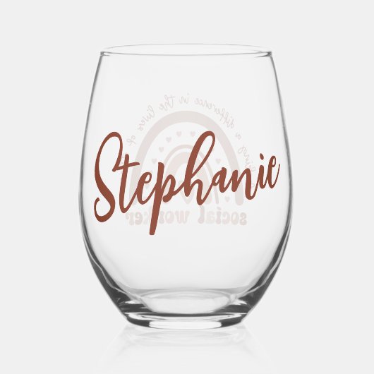 社会人カスタム謝礼卒業ギフト ステムなしワイングラス (裏面)