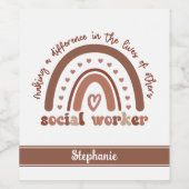 社会人カスタム謝礼卒業ギフト ワインラベル (シングルラベル)