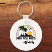 社会人勤務外のレインボー年度末 キーホルダー (正面)