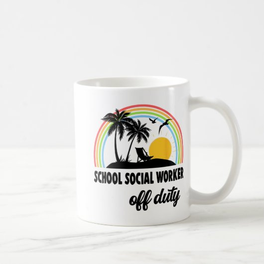 社会人勤務外のレインボー年度末 コーヒーマグカップ (右)