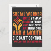 社会人女性教育者社会福祉士 ポストカード (正面/裏面)