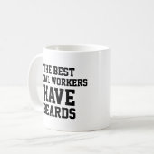 社会人最高のは髭を生やした コーヒーマグカップ (正面左)