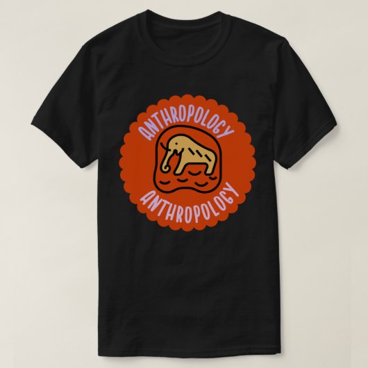 社会人類学、人類学の学生 Tシャツ (デザイン正面)