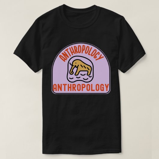 社会人類学、人類学の学生 Tシャツ (デザイン正面)